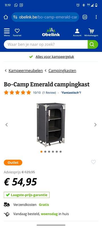 Bo-camp kampeerkastje beschikbaar voor biedingen