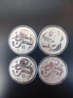 4x1oz zilveren munten .9999, Postzegels en Munten, Edelmetalen en Baren, Ophalen of Verzenden, Zilver