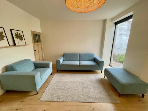 Zetel set DEBA blauwe stof (merk Richter Young Design), Huis en Inrichting, Zetels | Complete zithoeken, Gebruikt, Stof, Ophalen