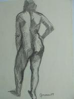 Marcel Gromaire  1892 - 1971  Tekening Naakt, Antiek en Kunst, Kunst | Tekeningen en Fotografie, Verzenden