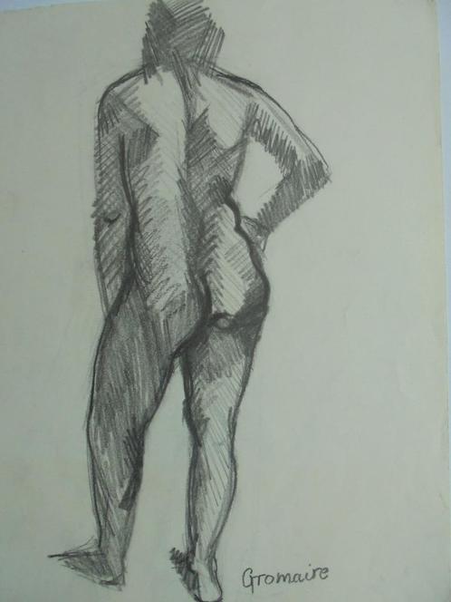 Marcel Gromaire  1892 - 1971  Tekening Naakt, Antiek en Kunst, Kunst | Tekeningen en Fotografie, Verzenden