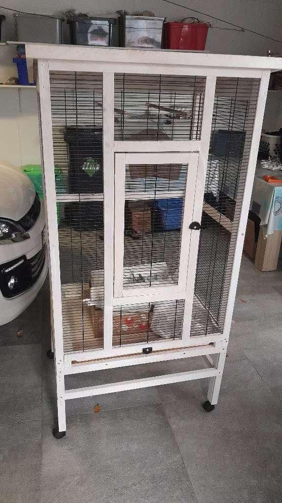 Ferplast Wilma vogelkooi, Dieren en Toebehoren, Vogels | Hokken en Kooien, Gebruikt, Vogelkooi, Hout, Ophalen