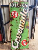 Dour Brasserie  cavenaille plaque emaillee, Verzamelen, Ophalen, Gebruikt