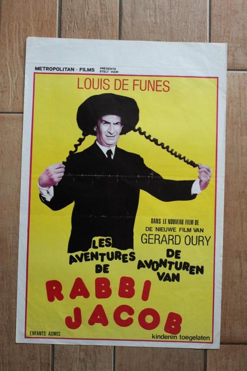 filmaffiche Louis De Funes Rabbi Jacob filmposter, Collections, Posters & Affiches, Comme neuf, Cinéma et TV, A1 jusqu'à A3, Rectangulaire vertical