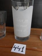 glas aperitief Granini To have joy you must share it, Verzamelen, Frisdrankglas, Gebruikt, Ophalen of Verzenden