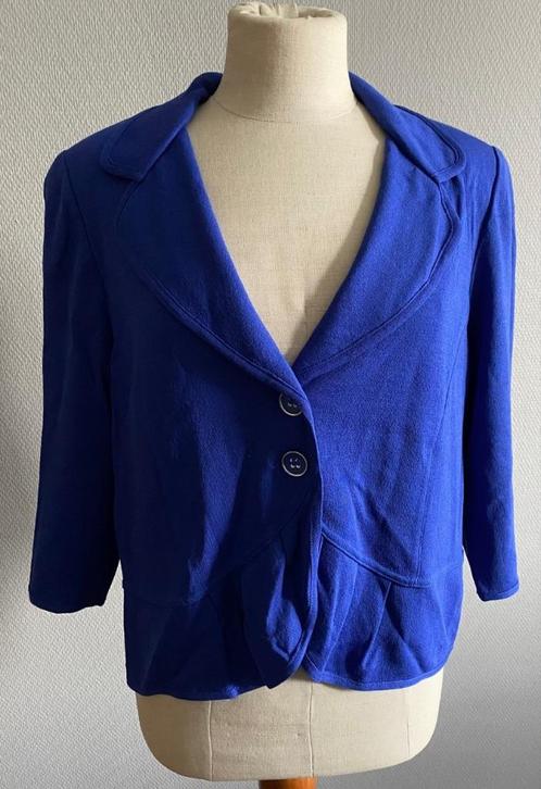 Blauwe blazer met driekwartsmouw Stizzoli maat 44, Kleding | Dames, Jasjes, Kostuums en Pakken, Zo goed als nieuw, Jasje, Maat 42/44 (L)