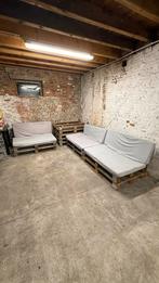 Lounge set met palletten, Ophalen, Gebruikt, 6 zitplaatsen, Steigerhout