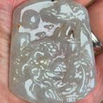 Collier en jade jadéite naturelle de type A, Neuf, Pierre ou Minéral, Autres couleurs, Avec pierre précieuse