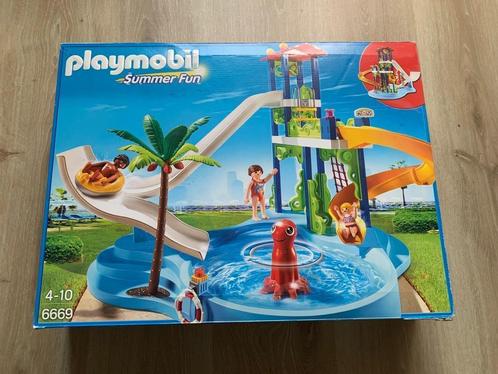 Playmobil Waterpretpark met glijbanen (6669), Kinderen en Baby's, Speelgoed | Playmobil, Gebruikt, Complete set, Ophalen of Verzenden