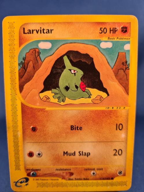 Larvitar 116/165 - Expedition Base Set, Hobby en Vrije tijd, Verzamelkaartspellen | Pokémon, Gebruikt, Verzenden
