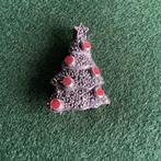 Vintage zilveren broche kerstboom, Ophalen of Verzenden, Zo goed als nieuw, Zilver, Zilver