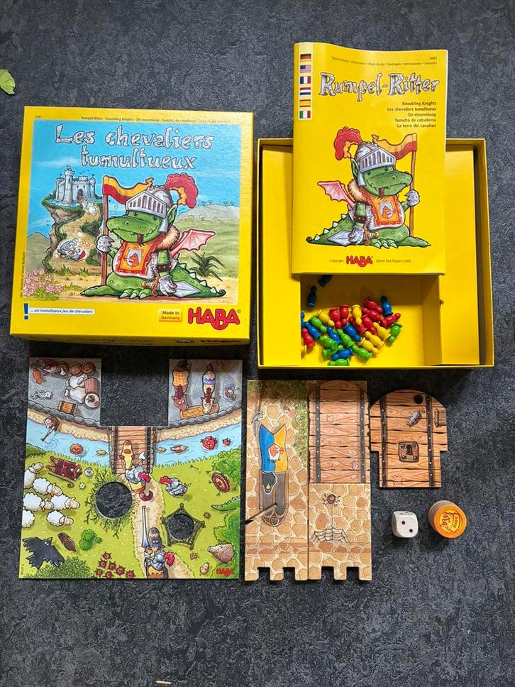 Les chevaliers tumultueux Haba, Kinderen en Baby's, Speelgoed | Educatief en Creatief, Zo goed als nieuw, Ophalen of Verzenden