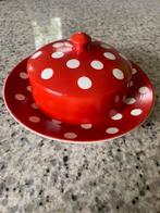 Beurrier rouge pois blancs style Boch, Ophalen of Verzenden