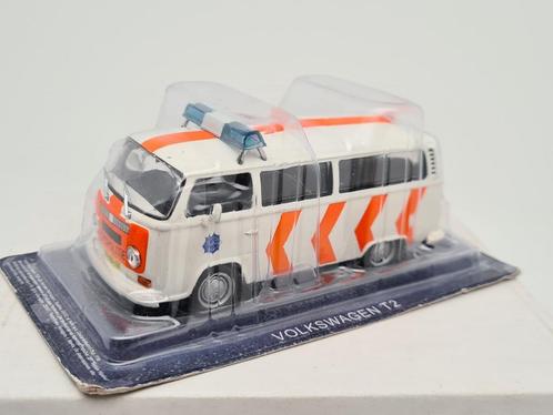 Volkswagen VW T2 bus Rijkspolitie Nederland - DeAgostini1:43, Hobby en Vrije tijd, Modelauto's | 1:43, Zo goed als nieuw, Auto