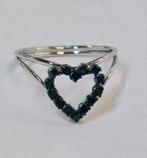 Gouden ring met zwarte diamanten 0,20kt, Ophalen of Verzenden, Met edelsteen, Goud, Goud