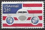 USA 1976 - Yvert 84PA - Gestyleerd vliegtuig - 31 c. (ST), Postzegels en Munten, Postzegels | Amerika, Verzenden, Gestempeld