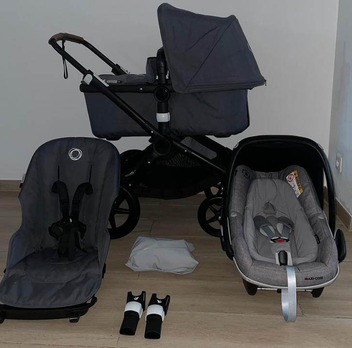 Bugaboo Fox 2 Cub sun canopy kinderwagen 3-in-1 Complete, Kinderen en Baby's, Buggy's, Zo goed als nieuw, Maxi-Cosi, Regenhoes