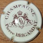 Champagnecapsule Pierre BRIGANDAT crème & bruin nr.03, Verzamelen, Wijnen, Ophalen of Verzenden, Nieuw, Frankrijk, Champagne