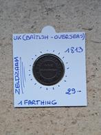 U.K(British overseas) 1 farthing 1813 top muntje  !!!!, Postzegels en Munten, Munten | Europa | Niet-Euromunten, Ophalen of Verzenden