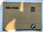 Notice d’emploi BMW 1600, Autos : Divers, Modes d'emploi & Notices d'utilisation