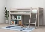 Houten bed - halfhoogslaper, Kinderen en Baby's, Kinderkamer | Bedden, Ophalen, 85 tot 100 cm, Hoogslaper of Stapelbed, Zo goed als nieuw