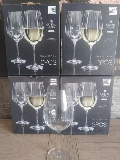 Verres à vin blanc crystal, Verzamelen, Glas en Drinkglazen, Nieuw, Overige typen, Ophalen of Verzenden