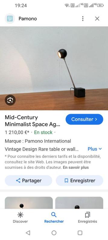 Space Age Michael Lax minimalistische bureaulamp beschikbaar voor biedingen