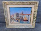 huile sur panneau saint tropez signe fack gustave, Antiek en Kunst, Kunst | Schilderijen | Klassiek, Ophalen of Verzenden