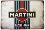 Metalen MARTINI RACING TEAM vintage look wandplaat - 20x30cm, Ophalen of Verzenden, Nieuw, Reclamebord