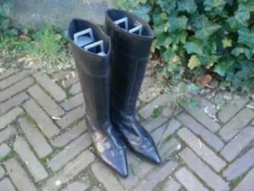 Gratis verzenden luxe zwarte leren vintage dressing laars 37