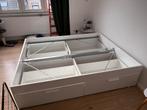 Bedframe Ikea te geef: Brimnes, Huis en Inrichting, Slaapkamer | Bedden, Ophalen, Gebruikt, Wit, Tweepersoons