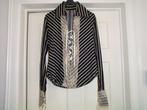 Prachtige blouse met kant Maglia M, Maat 38/40 (M), Maglia, Zwart, Nieuw