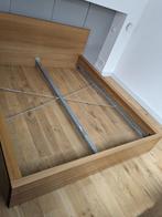 Ikea Malm eikenhouten bedframe 160x200, 160 cm, Gebruikt, Ophalen, Tweepersoons