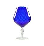 Blauw Glas Snifter Vaas Brandy Cognac Kobalt Empoli Italy 33, Antiek en Kunst, Ophalen of Verzenden