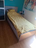 Lit+ sommier.            Matelas offert, Ophalen, Gebruikt, Eenpersoons, Grijs