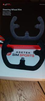 Asetek Open D Black Suede Rim Simracing, Ophalen, Zo goed als nieuw