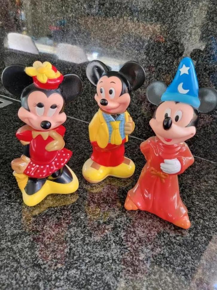 drie vintage Disney bubble bath flessen leeg, Verzamelen, Disney, Mickey Mouse, Ophalen of Verzenden