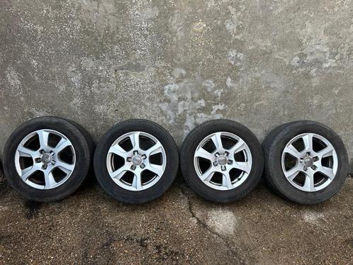 Audi velgen met Brigestone banden 225/55R16 ET45, Auto-onderdelen, Banden en Velgen, Band(en), Zomerbanden, 16 inch, 225 mm, Personenwagen