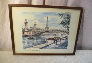 Mooi Aquarel 'Paris: Le Pont Alexandre' - Arno