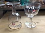 Westmalle bierglas zilveren randje, Verzamelen, Ophalen of Verzenden, Zo goed als nieuw, Bierglas