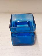 Helena Tynell pour Riihimäen Vase en verre bleu Pala/Block, Ophalen of Verzenden