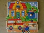 Vintage puzzel houten puzzel Chelona puzzel 4 stukjes 1970, Kinderen en Baby's, Van hout, Minder dan 10 stukjes, Ophalen of Verzenden