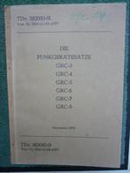 Manuel Die Funkgerätesätze GRC-3/4/5/6/7/8, Telecommunicatie, Zenders en Ontvangers, Ophalen of Verzenden, Gebruikt, Zender en Ontvanger