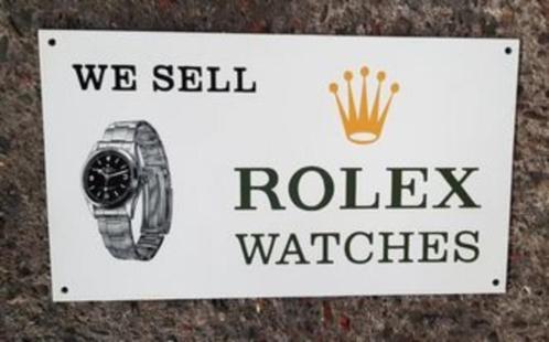 We sell Rolex emaillen reclame bord verzamel decoratie, Verzamelen, Merken en Reclamevoorwerpen, Gebruikt, Reclamebord, Ophalen of Verzenden