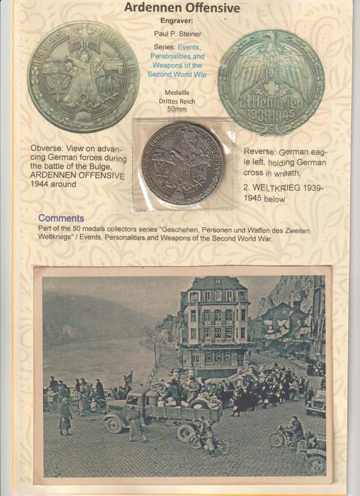 Ardennen Offensief 1944, Verzamelen, Militaria | Tweede Wereldoorlog, Landmacht, Embleem of Badge, Verzenden