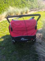 Fietskar voor 1 of 2 kinderen, Fietsen en Brommers, Fietsaccessoires | Aanhangwagens en Karren, Gebruikt, Opvouwbaar, Kinderkar