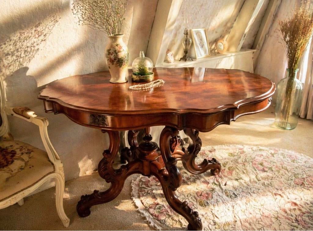 Louis XV spinnekop tafel mahonie, Antiek en Kunst, Ophalen