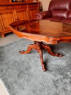 Zware stijlvolle salontafel met glas., Ophalen, Glas