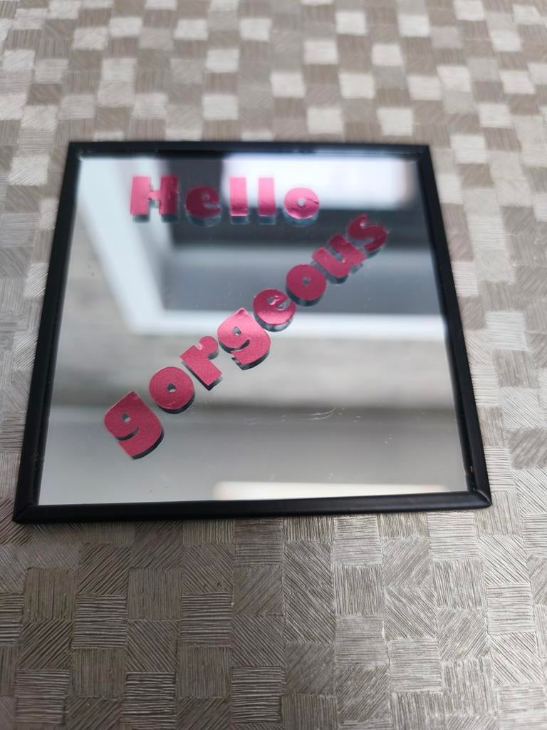 Spiegel met tekst, Maison & Meubles, Accessoires pour la Maison | Tableaux à écrire & Proverbes, Enlèvement ou Envoi