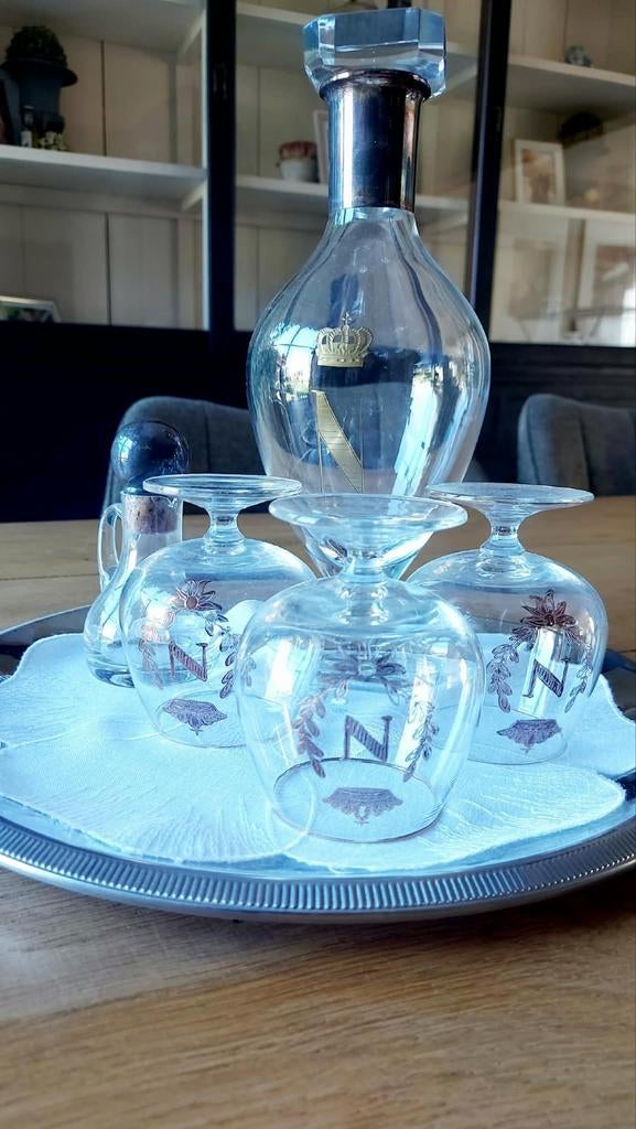 Cristal Karaf met glazen, Huis en Inrichting, Ophalen